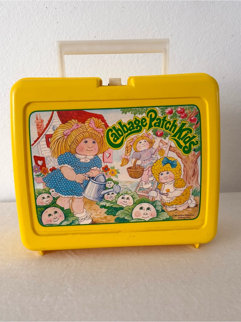 Vintage 80s cabbage patch kids children’s lunchbox storage box decor collector